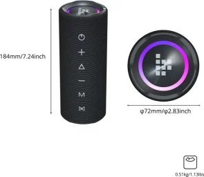 Фото: Портативна колонка Tronsmart Mirtune C2 Black (1091846) № 6 | KTC