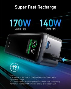 Батарея універсальна Anker Prime 27650mAh 250W Black (A1340011)