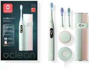 Фото: Електрична зубна щітка Oclean X Ultra 20 Set Electric Toothbrush Green (6970810557091) № 8 | KTC