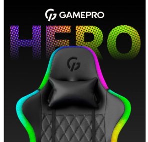 Крісло GamePro Hero RGB GC-700 Black (GC-700/2-Black)