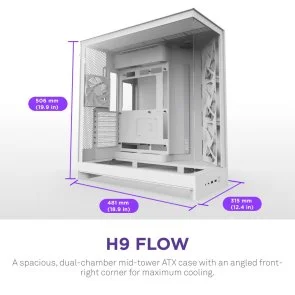 Фото: Корпус NZXT H9 Flow White with window (CM-H92FW-01) № 2 | KTC
