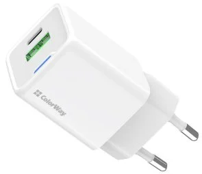 Фото: Зарядний пристрій ColorWay GaN Mini QC PD 35W White (CW-CHS055PD-WT) № 3 | KTC