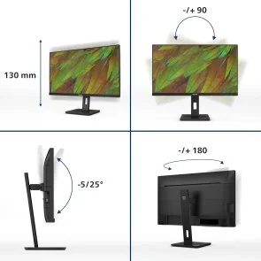 Фото: Монітор Philips 27B1U3900/00 Black - 27" IPS / 3840×2160 / 60 Гц / Pivot / HAS № 8 | KTC