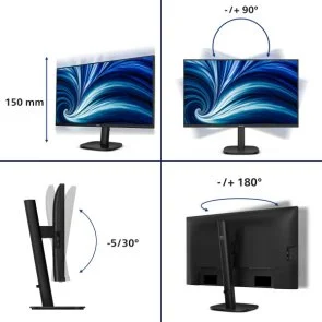 Фото: Монітор Philips 27B2U3601/00 Black - 27" IPS / 2560×1440 / 120 Гц / Adaptive Sync / Pivot / HAS № 8 | KTC