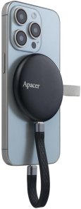 Зовнішній SSD-накопичувач Apacer Magnetic Portable AS725 MagSafe 256GB Black (AP256GAS725B-1)