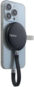 Фото: Зовнішній SSD-накопичувач Apacer Magnetic Portable AS725 MagSafe 256GB Black (AP256GAS725B-1) № 3 | KTC