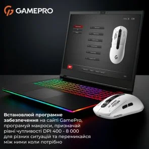 Фото: Миша GamePro Genesis Winner WL/BT/USB White (GM079W) № 8 | KTC