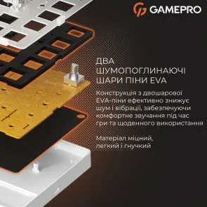 Фото: Клавіатура GamePro Genesis Silverlight MK126 YH Switches Grey № 11 | KTC