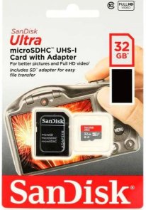 FLASH пам'ять SanDisk Ultra UHS-I A1 Micro SDHC 32GB with adapter (SDSQUA4-032G-GN6IA)