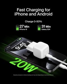 Зарядний пристрій Belkin BoostCharge Compact PD 20W White (WCA009KQWH)