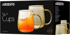 Фото: Набір чашок Ardesto Golden Moon 350ml 2pcs Gold (AR2635GG) № 2 | KTC