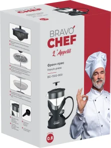 Фото: Френч-прес Bravo Chef L Appetit 800ml Black (BC-7302-800) № 6 | KTC