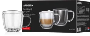 Фото: Набір чашок Ardesto 450ml 2pcs Clear (AR2645BWN) № 4 | KTC