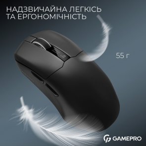 Миша GamePro Asgard Thor WL/BT/USB Black (GM023B)