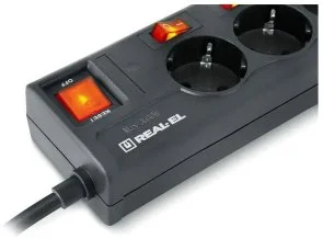 Фото: Мережевий фільтр Real-EL RS-6 Extra 6/5m Black (EL122300003) № 5 | KTC