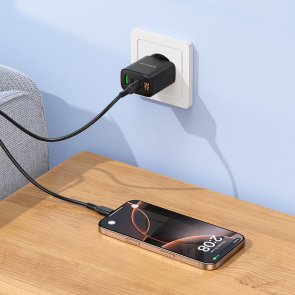 Зарядний пристрій BOROFONE BA98A Ilustre 30W Black (6941991120510)