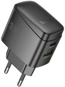 Фото: Зарядний пристрій Hoco CS61A Bright QC3.0 PD 30W Black (6942007638425) № 2 | KTC