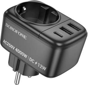 Мережевий фільтр BOROFONE BAC14 Wide USB Black (6941991118890)