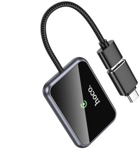 Адаптер Hoco HU1 Way car wireless CarPlay adapter Metal Gray (6942007623674)