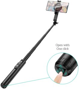 Селфі монопод Hoco K25 Sherkhan magnetic aluminum alloy live broadcast holder Black (6942007646314)