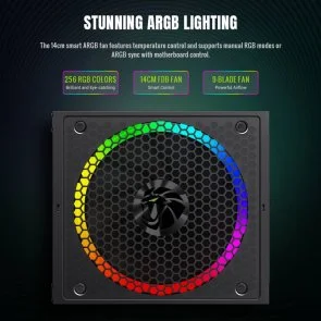 Фото: Блок живлення Gamemax 1050W RGB 1050G № 7 | KTC