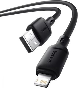 Кабель Baseus Silky Series 2.4A AM / Lightning 1m Black (P10377702113-00)