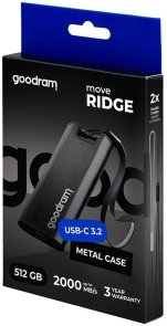 Зовнішній SSD-накопичувач GOODRAM Move Ridge 512GB Black (SSDR-GMRE-512-K0)