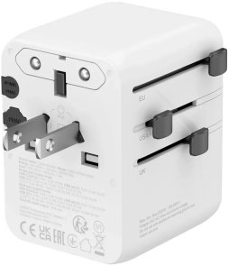 Зарядний пристрій Canyon Travel Adapter OnTour 20 GaN 70W White (CNS-TA70W1006W)