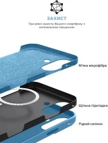 Фото: Чохол ArmorStandart for Apple iPhone 16 - ICON2 MagSafe Capri Blue (ARM80183) № 6 | KTC