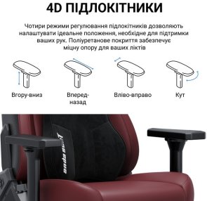 Крісло Anda Seat Kaiser 3E Size XL Dark Grey Fabric (AD23YC-XL-09-GB-CF-G01)