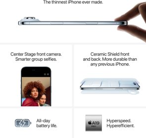 Смартфон Apple iPhone 17 Air 1TB Light Gold (MG2Y4)
