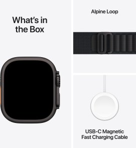 Смарт годинник Apple Watch Ultra 3 - 49mm Black Titanium Case with Black Alpine Loop - Small (MF0Q4)