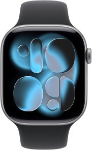 Смарт годинник Apple Watch Series 11 GPS - 42mm Space Grey Aluminium Case with Black Sport Band - S/M (MEQW4)