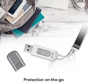 Флешка USB Lexar JumpDrive V100 128Gb Gray (LJDV100-128ABGY)