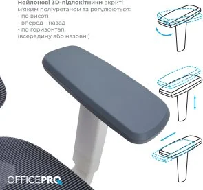 Фото: Крісло OfficePro Atlas OC630-W-DG-DG White/Dark Gray № 16 | KTC