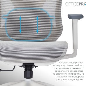 Крісло OfficePro Atlas OC630-W-LG-LG White/Light Gray