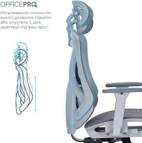 Крісло OfficePro Atlas OC630-G-DG-DG Gray/Dark Gray
