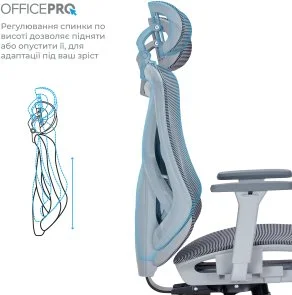 Фото: Крісло OfficePro Atlas OC630-G-DG-DG Gray/Dark Gray № 12 | KTC