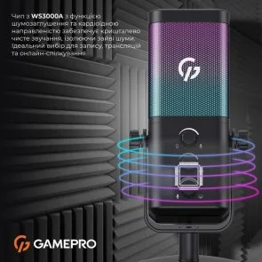 Фото: Мікрофон GamePro UGM117B Black № 13 | KTC