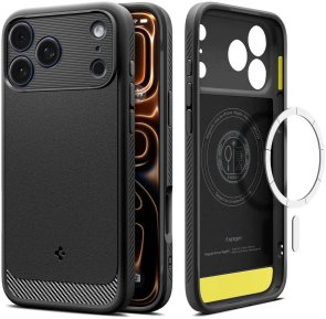 Чохол Spigen for Apple iPhone 17 Pro - Rugged Armor MagFit Matte Black (ACS10329)