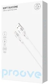 Фото: Кабель Proove Soft Silicone 2.4A AM / Lightning 2m White (CCSO20001122) № 5 | KTC