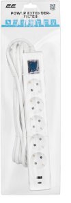 Мережевий фільтр 2E SP515M3USBWH 5/3m 2xUSB White (2E-SP515M3USBWH)