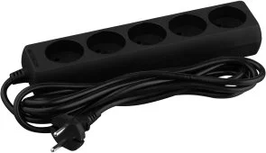 Фото: Мережевий фільтр 2E U05M3BK 5/3m Black (2E-U05M3BK) № 6 | KTC
