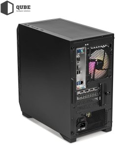Корпус QUBE Flow Black with window (FLOW_FBNU3)