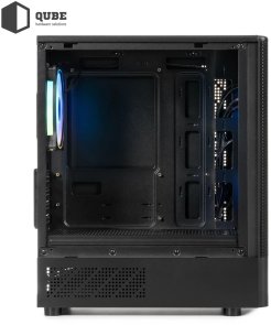 Корпус QUBE Geon ARGB Black with window (GEON_GBNU3)