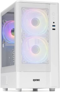 Корпус QUBE Geon ARGB White with window (GEON_GWNU3)