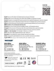 SSD-накопичувач Patriot P410 2280 PCIe 4.0 x4 NVMe 1.4 1TB (P410P1TBM28H)