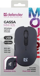 Миша Defender Gassa MM-105 Black (52105)