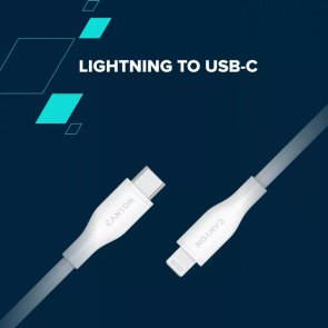 Кабель Canon CLNM60 60W Type-C / Lightning 1m White (CNS-CLNM60SC10W)