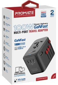 Зарядний пристрій Promate Tripmate-gan100 (tripmate-gan100)